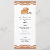 Menu Tarte au potiron à l'aquarelle Feuilles d'érable T (Devant)