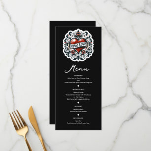 Menu Tatouage Autocollant Coeur Amour Véritable Mariage