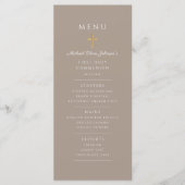 Menu Taupe Boy First Communion (Devant)