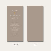 Menu Taupe Boy First Communion