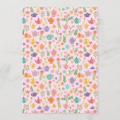 Menu Tea Party Fête des mariées jolie couleur PERSONNAL (Dos)