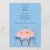 Menu Tea sur le balcon avec vue sur Paris (Dos)