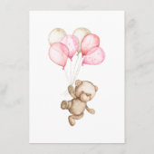 Menu Teddy Bear Baby Baby shower (Achterkant)