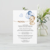 Menu Teddy Bear Baby Bear Baby shower (Debout devant)