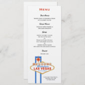 Menu Teken Weddenschap Las Vegas (Voorkant / Achterkant)