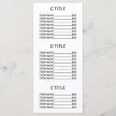 Menu Télécharger une image & Ajouter du texte – Simple (Dos)