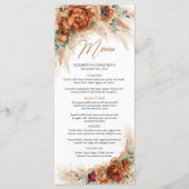 Menu tendance terre cuite pampas herbe eucalyptus (Devant)