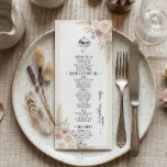 Menu Terracotta Bohemian Chic Wedding<br><div class="desc">Elevate your special day with an earthy, nature-inspired design featuring soft terracotta tones, dried botanical graphics, and a warm, inviting aesthetic.This composition utilizes a warm, earth-toned palette dominated by muted terracotta, soft beige, and muted sage green. The visual hierarchy centers around elegant, arched structural framing paired with a sophisticated mix...</div>