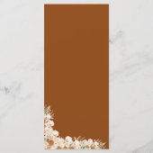 Menu Terracotta Boho Pampas Grass Mariage Floral (Dos)