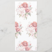 Menu Terracotta Burgundy Blush Floral Wedding (Dos)