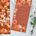 Menu Terracotta Désert Boho Floral Bouquet Mariage<br><div class="desc">menu mince pour correspondre à la collection *si vous voulez plus d'options papier cette conception peut être transférée à un programme mince *ou pour plus d'aide contactez-moi</div>