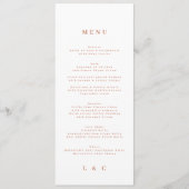 Menu Terracotta du désert mariage blanc (Devant)