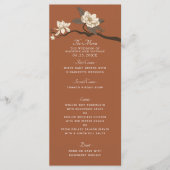 Menu Terracotta Elegant Vintage Magnolia Wedding (Devant)
