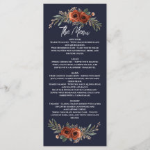 Terracotta Navy Boho Floral