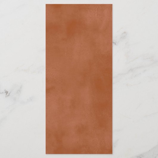 Menu Terracotta Ombre | Mariage Boho minimaliste (Dos)