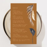 Menu Terracotta Pampas Grass Tropical Jungle Mariage<br><div class="desc">Romantique,  doux,  Floral Pampas Grass Tropical Jungle Menu. Cela fera partie de la suite. #pampasgrass #jungleMariage #jungleinvitation #coralmariage #weddingmenu #désertons #lasvegasMariage #terracottamariage #peachmariage #pampasweddmenu #pampas #terracotta #corail #peach #naturalmariage #driedgrass #driedpampas #wabisabimariage #nature #mariage</div>