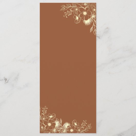 Menu Terracotta Wedding (Achterkant)