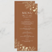 Menu Terracotta Wedding (Voorkant / Achterkant)