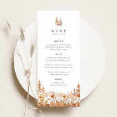 Menu Terracotta Wildflower Mountain Wedding Reception