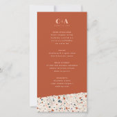 Menu Terrazzo Slab Wedding (Voorkant)