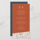 Menu Terrazzo Slab Wedding (Voorkant / Achterkant)