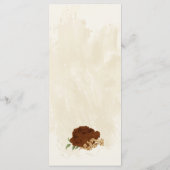 Menu terre cuite tonalité de terre mariage vert fleuri (Dos)