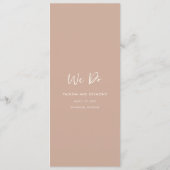 Menu Terre moderne Neutre Mariage simple (Dos)