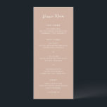 Menu Terre moderne Neutre Mariage simple<br><div class="desc">Un menu de mariage élégant au design simple et classique avec "Dinner Menu" dans un script manuscrit moderne. Un style traditionnel qui conviendra à un mariage informel ou formel.</div>