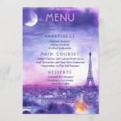 Menu + texte charmant Amour Éternel (Devant)