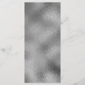 Menu Texture de faux argent brillant et feuille de sati (Dos)