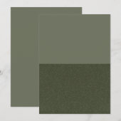 Menu Texturé Vert Mousse en Bas – Personnalisable (Devant / Derrière)