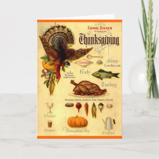 menu Thanksgiving (Voorkant)