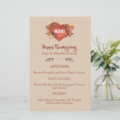 Menu Thanksgiving de l'aquarelle personnalisée (Debout devant)