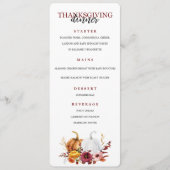 Menu Thanksgiving Elegant Dinner Party (Devant)