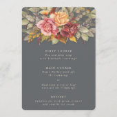 Menu Thanksgiving Floral Border Flat 3 Parcours (Devant)