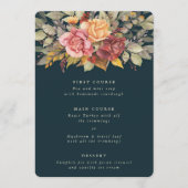 Menu Thanksgiving Floral Border Flat 3 Parcours (Devant)