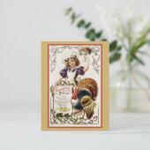 Menu Thanksgiving Vintage Turquie (Debout devant)