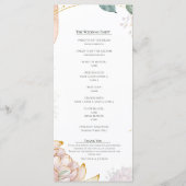 Menu The Aureate Frame Mauve Floral Greenery Wedding  (Dos)