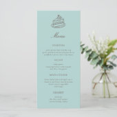 Menu Thé de l'après-midi Mariage dessinée à la main Ble (Debout devant)