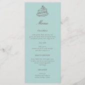Menu Thé de l'après-midi Mariage dessinée à la main Ble (Devant)