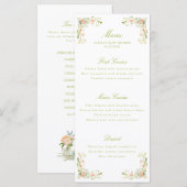 Menu Thé de printemps avec la future maman pour la Baby (Devant / Derrière)