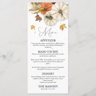 Menu Thème Automne Rustique