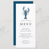 Menu Thème Bleu Océan | Fête du homard (Devant / Derrière)