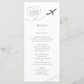 Menu Thème de voyage moderne minimal Destination Mariag (Devant)