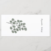 Menu Thème Feuille Eucalyptus (Dos)