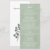 Menu Thème Feuille Eucalyptus (Devant / Derrière)