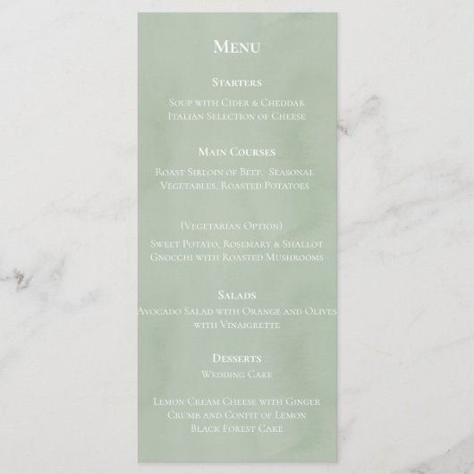 Menu Thème Feuille Eucalyptus (Devant)