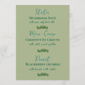 Menu Thème Forêt Verte (Dos)