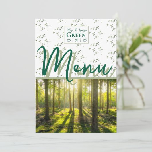 Menu Thème Forêt Verte (Debout devant)