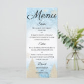 Menu Thème hiver givré Parties scintillant ivoire Snowf (Debout devant)